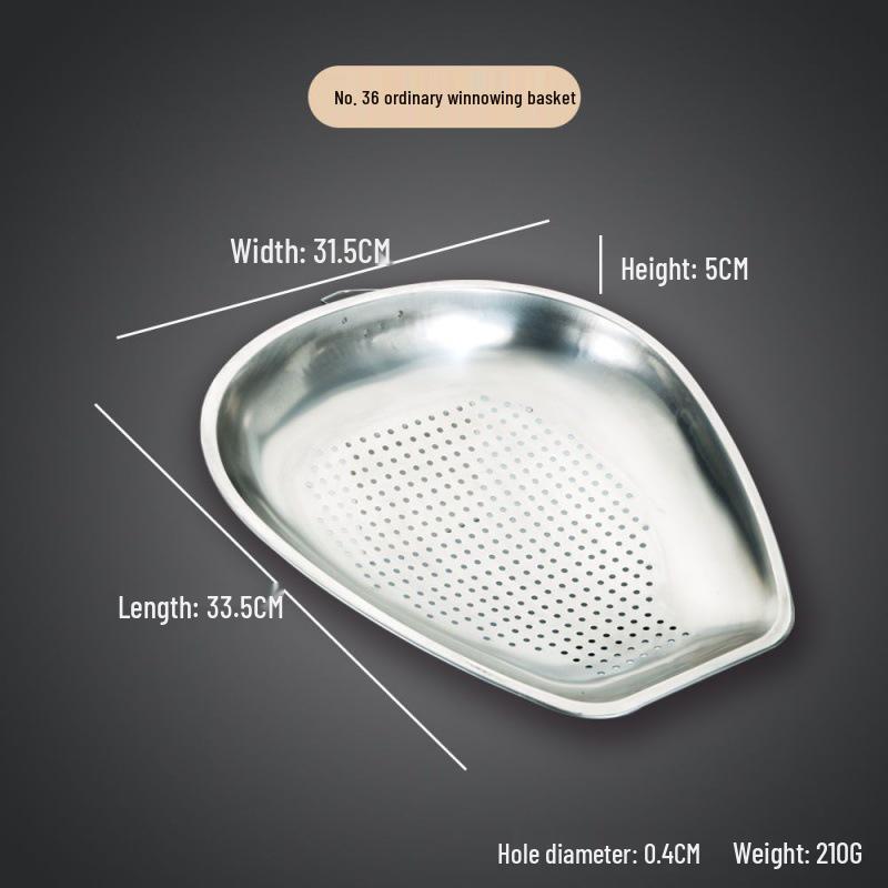 Stainless Steel Colander: Thickened Vegetable, Rice & Fruit Washing Sieve and Draining Basket