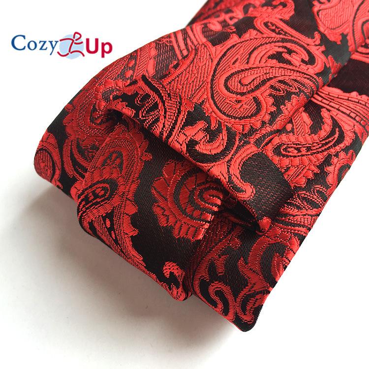 Cozy Up 3.15"(8cm) Fashion Striped PaisleyTies Men Plaid Flower Necktie for Wedding
