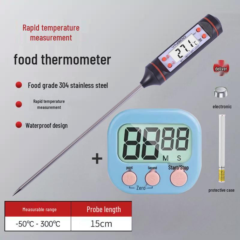 Digital Display Food and Liquid Probe Thermometer for Industrial and Commercial Use