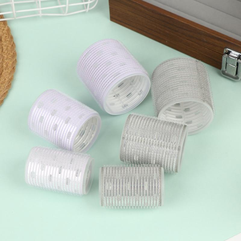 Set da 8 Pezzi di Bigodini Neri Grigio con Nucleo in Alluminio Extra Large, Multiple Misure, Velcro, Jumboo, per Frangia ad Aria, Magic Sleep Curl Bar 60mm