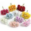 6 Heads Artificial Carnation Bouquet Silk Small Bundle Simulation Flowers Soft DIY Floral Materials Artificial Flowers
