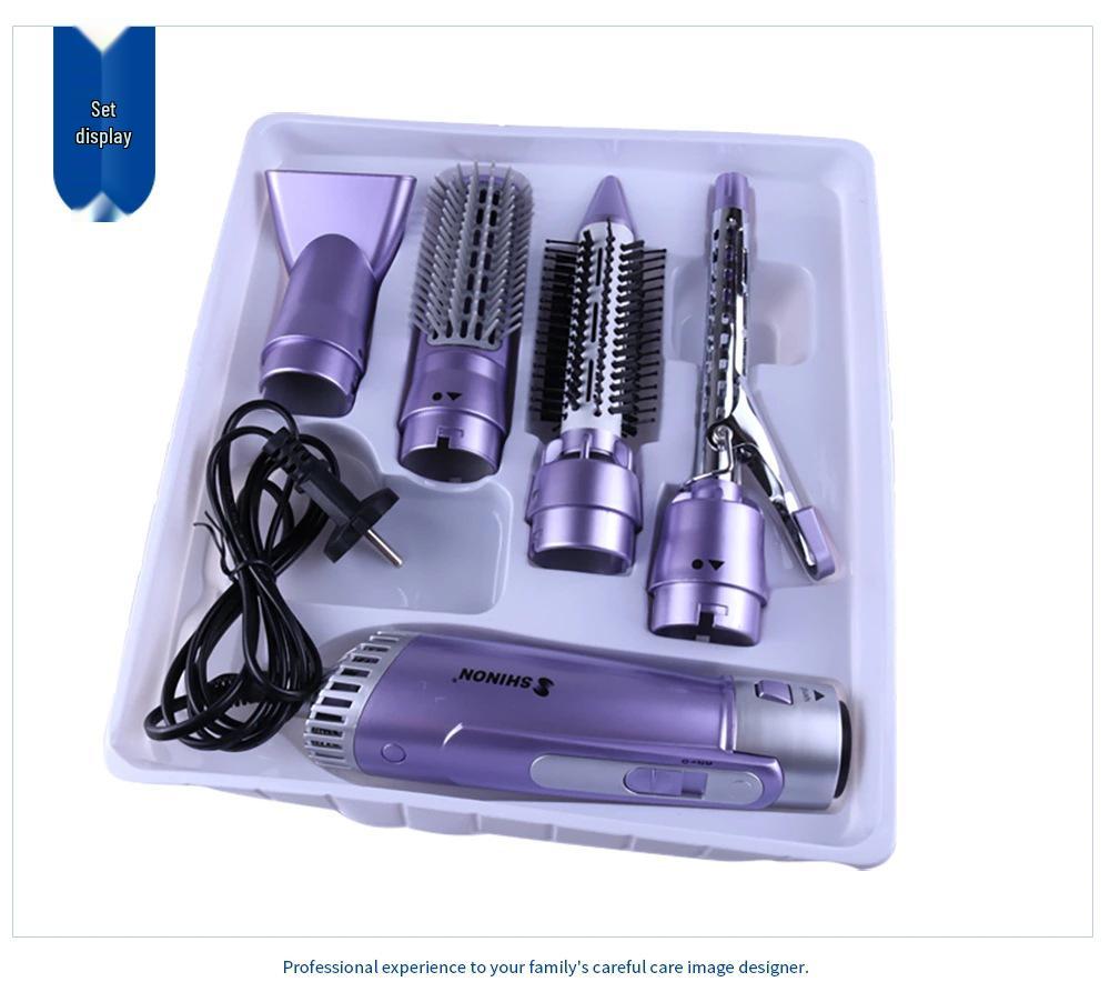 4-in-1 Multifunction Hot Air Brush: Curling Iron, Hair Dryer, Ceramic Straightener (Model 9822-6)