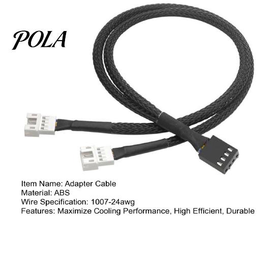 Computer Cooling System Cable Adapter Maximize Performance Durable 4-Pin Fan Efficient Ideal for CPU Graphics Card Fans Black Casing
