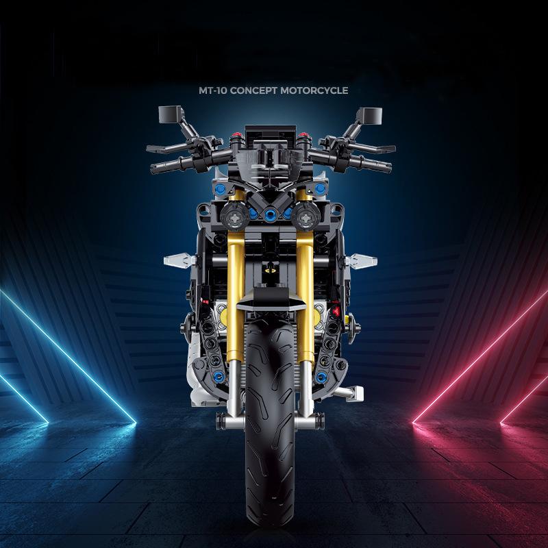 638 stk Klassiske motorsykkel byggemodellblokker Moto Road Racer Murstein Julegaver Leker til Barn Gutter Barn Voksen Teknisk