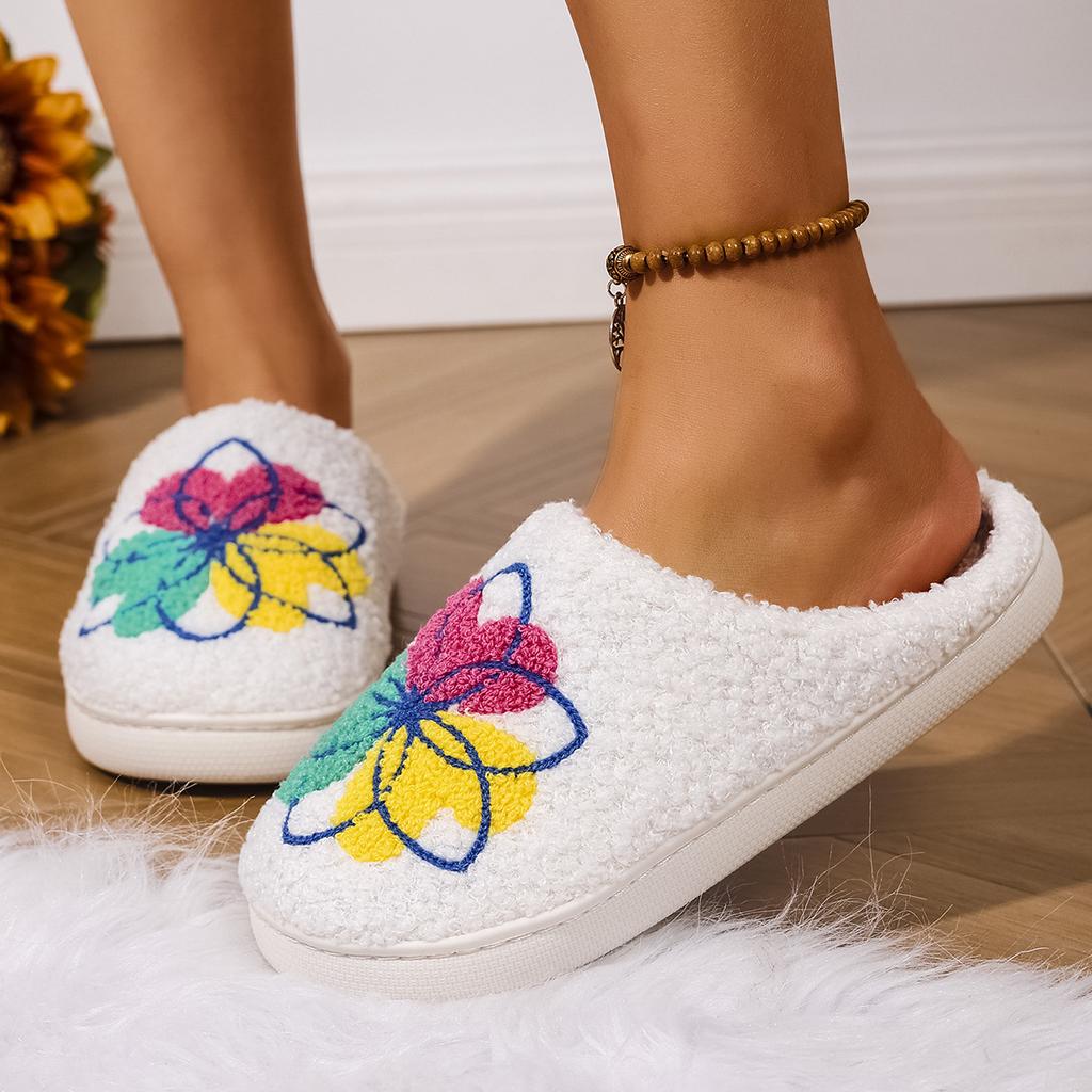 Fashion Autumn Winter New Animal Print Cute Women's Plush Slippers Daily Leisure Walking Comfortable and Warm Couple Oversized Slippers
