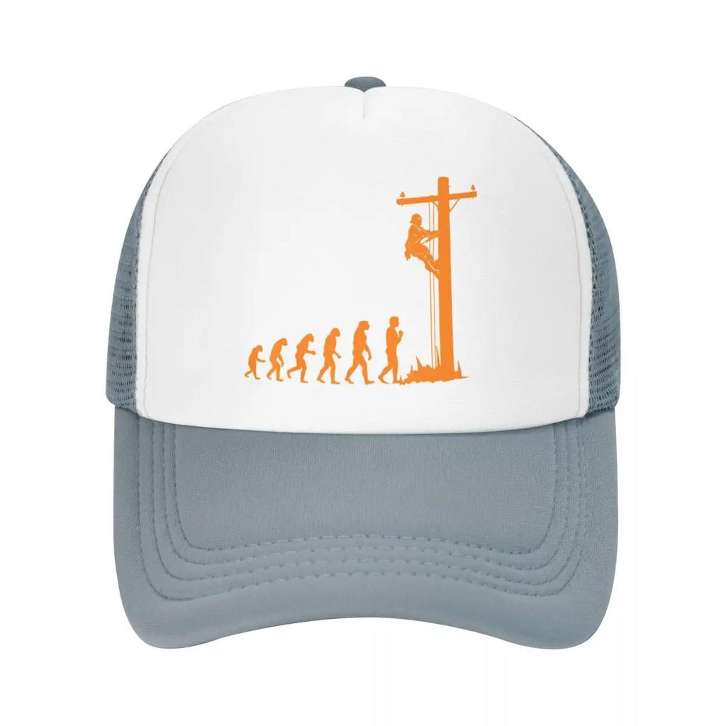Cool Unique Evolution Of LineUnisex Baseball Cap Unisex Women Breathable Funny Electrician Gift Trucker Hat Outdoor Snapback Hats