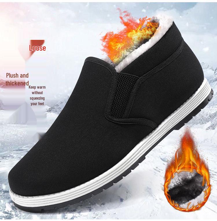 

Men s Winter Fleece-Lined High-Top Slip-On Shoes 44
