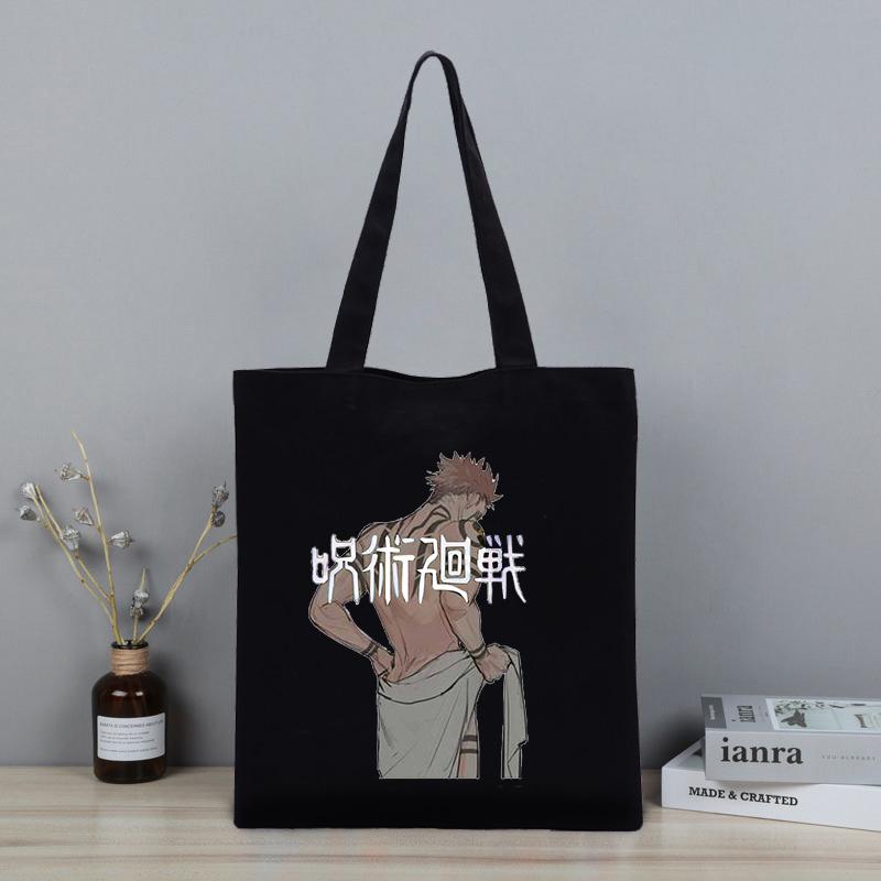 Jujutsu Kaisen Mönstertryck axelväska Dam 2021 Shopper Anime Clutchväska Damväskor Märke Y2k-väska Ulzzang Damväska