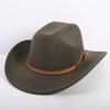 Popular European and American Fashion OL Style One-word Cowboy Hat Men's and Women's High-end Top Hat Jazz Hat Felt Hat