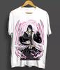 T-shirt Byakuya Kuchiki Maglietta Bleach Unisexga Striscia Maglietta Anime Bianca