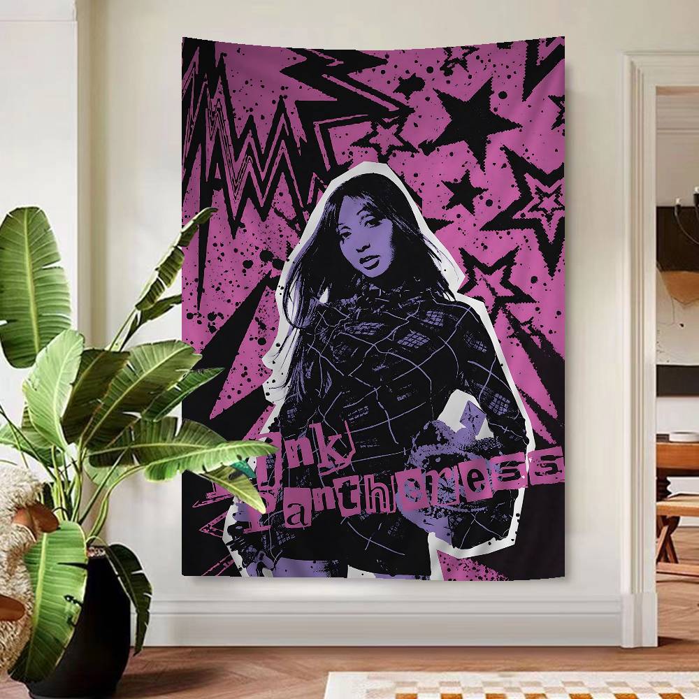 Singer Pink P-Pantheress Hanging Bohemian Tapestry Hanging Tarot Hippie Wall Rugs Dorm Japanese Tapestry