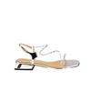 Grape mother studiolee square head flash diamond word with high heels thick heel sandals women's 2025 new summer