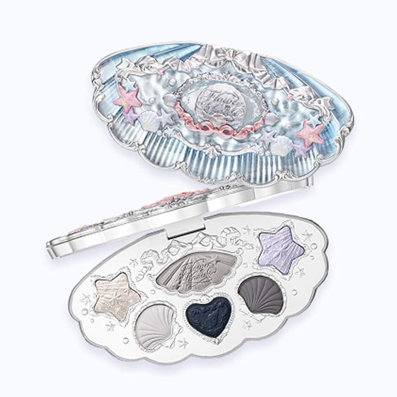 

Flower Knows Flower Nose Shell Pearl Eyeshadow Matte Eyeshadow Cute Eye Makeup Highly Perfect for Popular Chinese Gift Palette, 6-Color Palette,