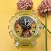 Nezha Cartoon Childrens Luminous Watch With Led Light For Kids Sports And School