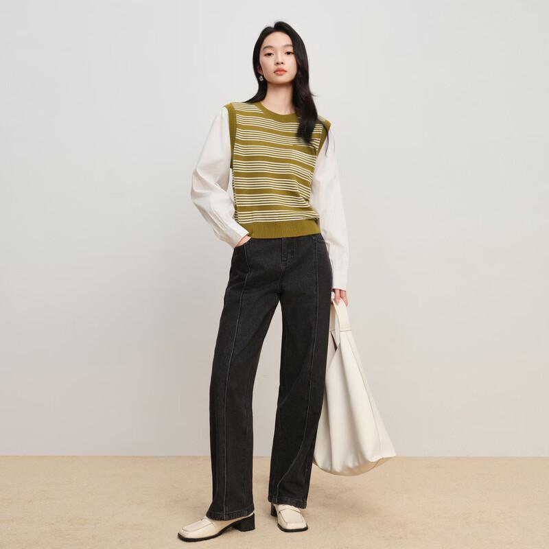 Elva' Island Women's Striped Knit Vest