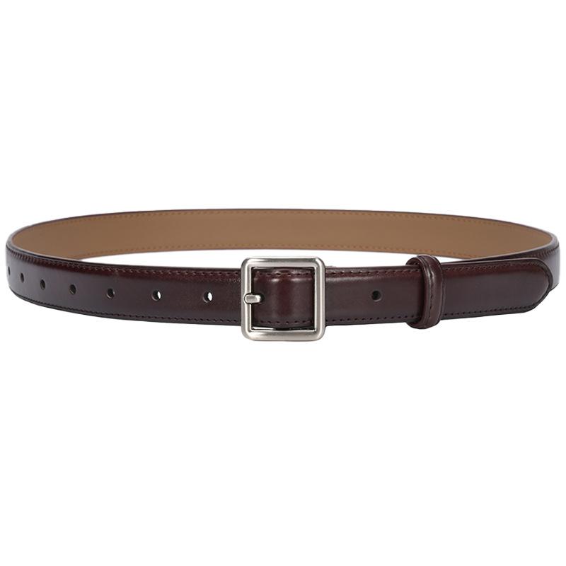 Belt Women'S Jeans Simple Leather Wide Belt Women'S Decoration Pure Cowhide Casual Pants With Black