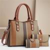 New Design Female Contrast Color Canvas Bag Style Women's Handbag Women's Atmosphere All-in-one Large Size Capacity Crossbody Bag
