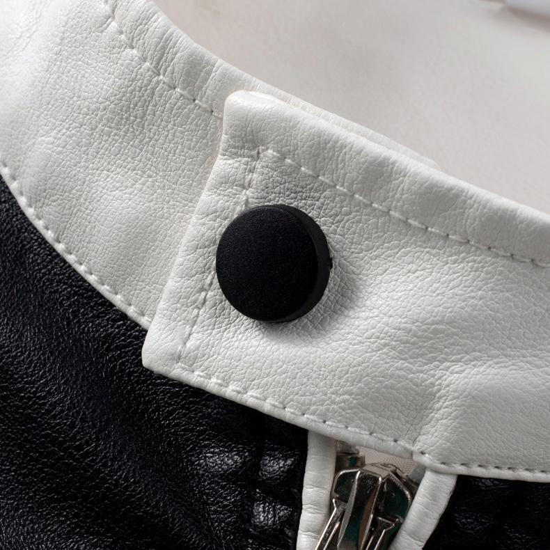 Chaqueta de Cuero Lavada Retro para Hombre, Traje de Motocicleta Cortavientos para Otoño e Invierno, Abrigo para Hombre