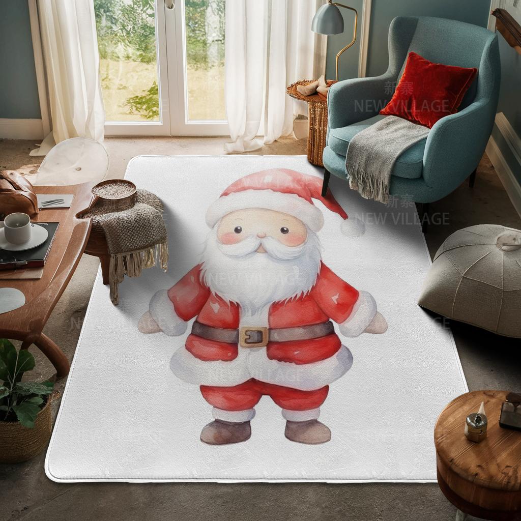 House Entrance Carpet Home Door Mat Living Room Bath Foot Bathroom Non-slip Water Absorption Rugs Bath Merry Christmas Winter