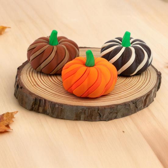 Pumpkin Spinner Decompression Toy 3D Printed Stress Relief And Anxiety Reduction Fidget Toy Smooth Spin And Stretch Sensory Toy for Office