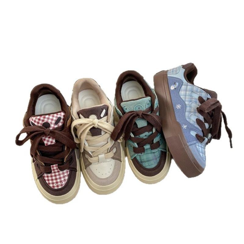 Platform Bread Women's Board Shoes Autumn New Niche Casual Shoes Student Versatile White Shoes