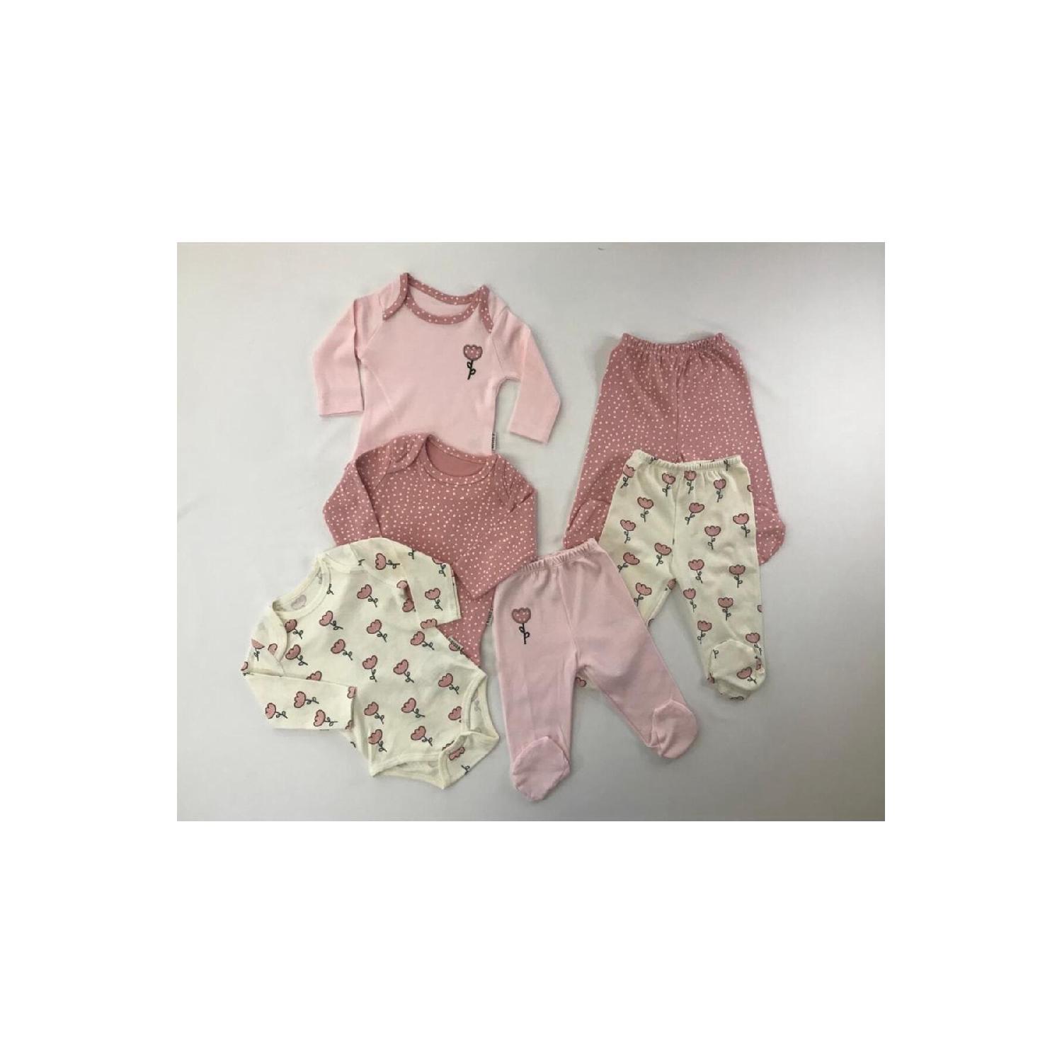 

Комплект Necix s с цветочным узором для девочки, комплект из 6 предметов: верх и низ (ботильоны со скобами)