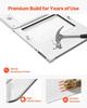 Cat Door for Window, Adjustable to Fit Window Width 787-914 mm, 4 Secure Lock Modes, Aluminum Frame and High-Transparency Glass, Magnetic Closure,