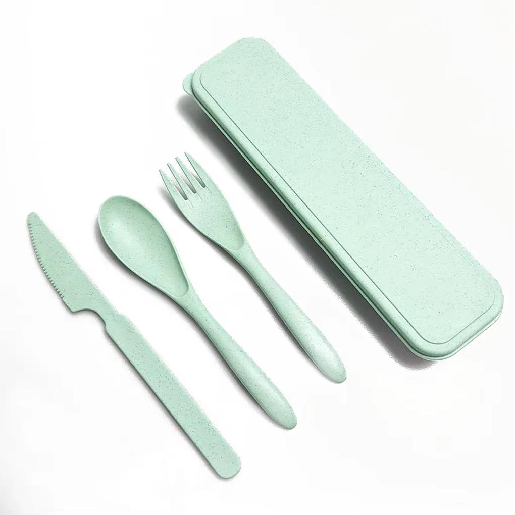 Portable Travel Utensils Set with Case Reusable Stainless Steel Silverware Flatware Camping Cutlery Include Fork Spoon Knife