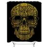 Tuniu Skull Pattern Shower Curtain, Gothic Design, Skeleton Decor, Cool Bathroom Curtain, Dark Art, Vintage Style, Unique Decora