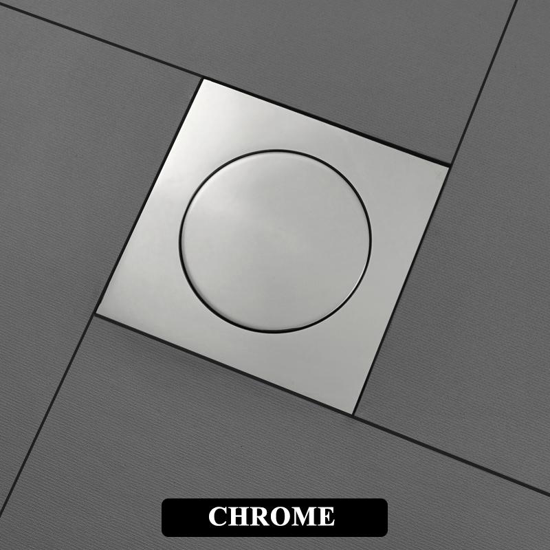 

10x10CM Нажимной ножной слив для пола, латунный слив для ванны, дезодорант, противозасорный фильтр, черный квадратный душ, заглушка для ванной комнаты