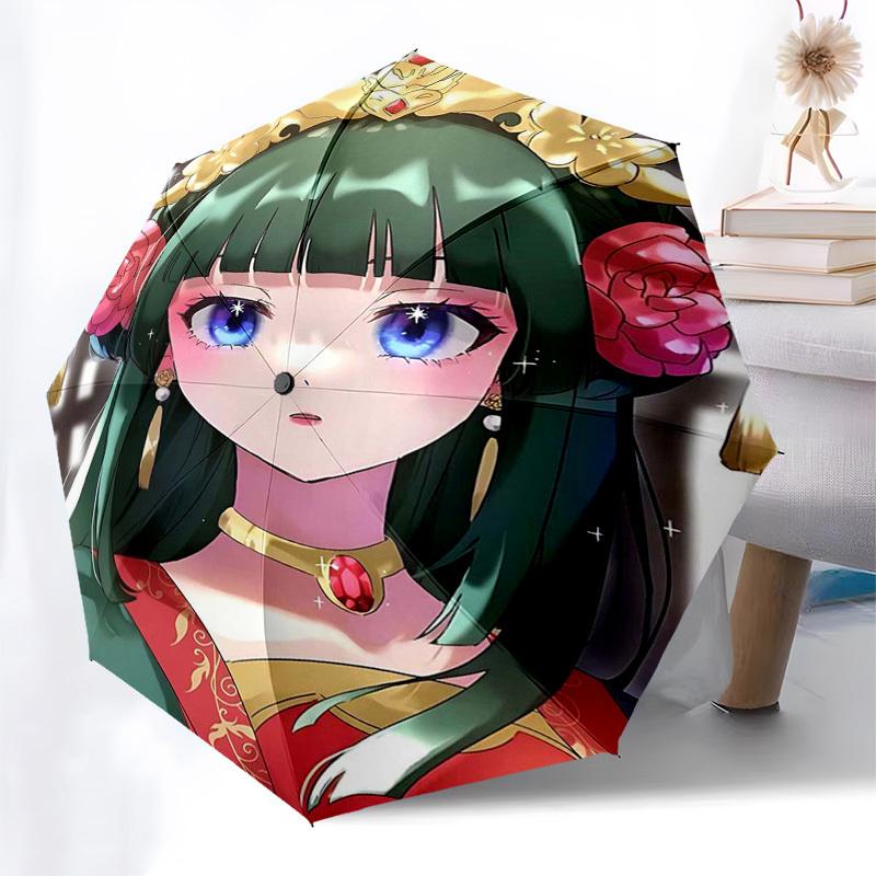 1pc Outdoor Umbrella with Anime Character Design - Automatic Opening/Closing, Portable 3-Fold Design, 8-Bone Iron Frame - Perfect Gift for Fans,