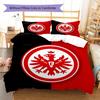Frankfurt Football Pattern Bedding,Quilt Set Quilt Cover Pillowcase Home Birthday Gift (1 * Duvet Cover + 2 * Pillowcase, Without Core)