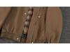 Men's Retro Plaid Patchwork Flight Jacket - Brown Casual Baseball Style