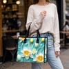 Easter Tote Bag Floral Pattern Shoulder Bag Fashion Large Capacity Shopping Bag