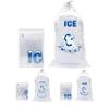 10Pcs Ice Bags with Drawstring Disposable Recyclable Freezer Pouch Heavy-Duty Thickened Ice Making Storage Bags for Freezers