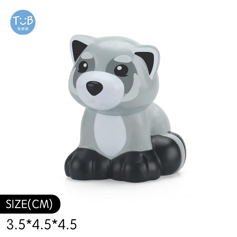 Big Building Blocks Marine Farm Animal Cat Dog Accessories Lion Shark Compatible With Duploed City Education Children Gift Toys