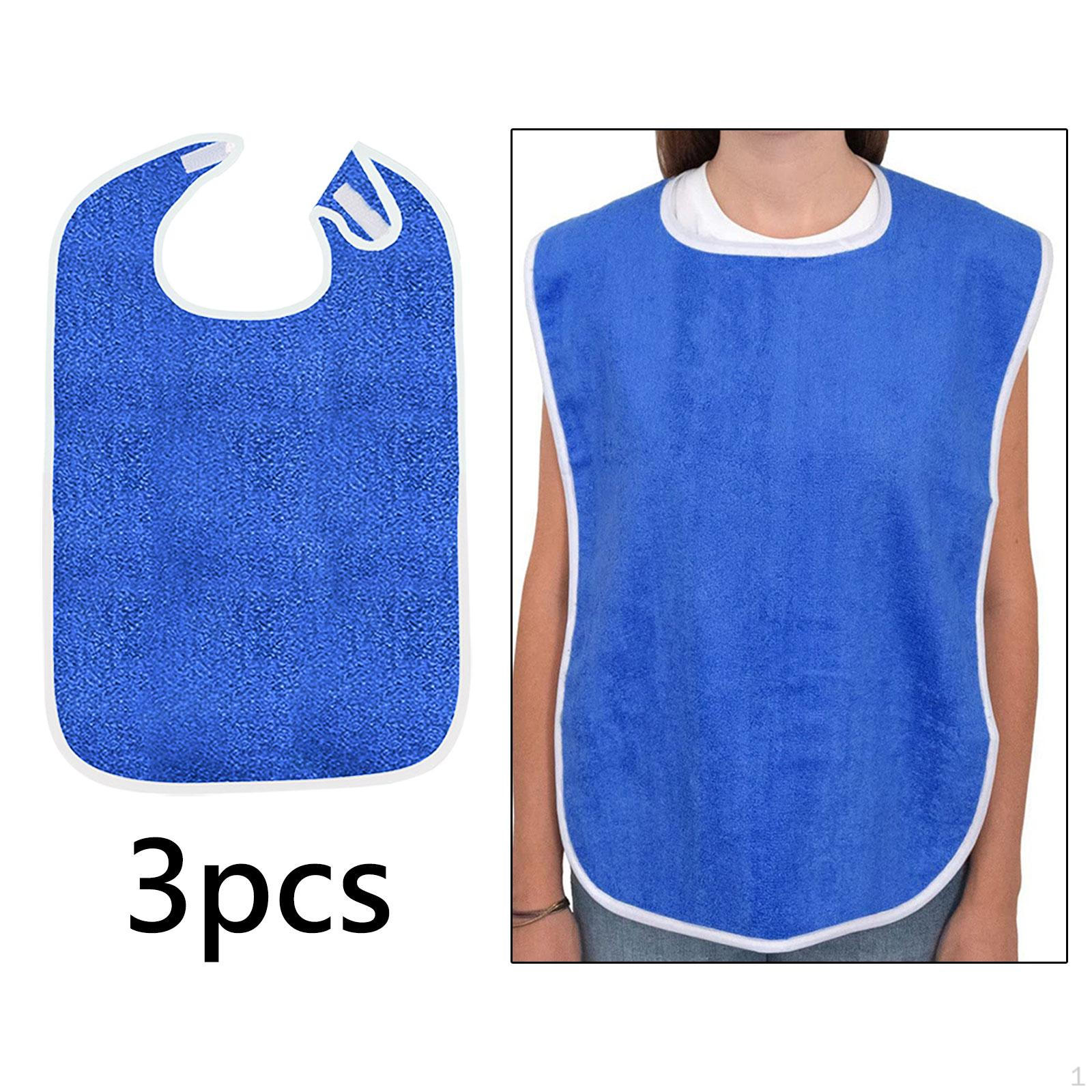 

Захисники для одягу з махровими нагрудниками для дорослих, креативні, можна прати в машині, регулюються великі blue