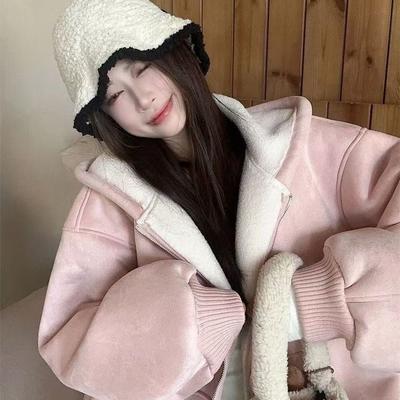 Winter New Cashmere Coat Sweater Women Loose Little Plus Velvet Padded Cardigan Coat.