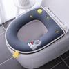 All-Season Cartoon Toilet Seat Cushion - Waterproof and Thickened with Zipper.