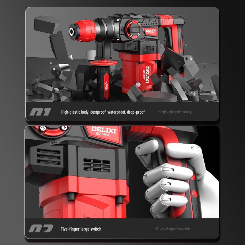 Delixi Electric Rotary Hammer & Pick CN plug (adapter included)