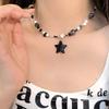 Star Beaded Necklace Black High-end Sense Cute Sweet Cool Collarbone Chain Dopamine Accessories Niche Design Versatile