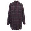Camisa vestido western de manga comprida com padrão xadrez York S cor de vinho Feminino Usado
