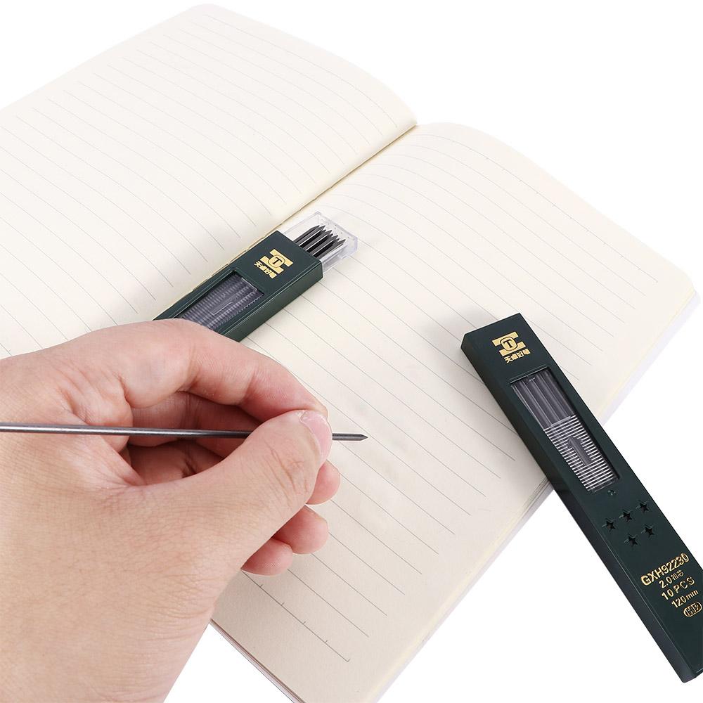 Black 10 Pcs/box 2.0mm HB/2B Lead Student Stationery for School Supplies Mechanical Pencil Refill