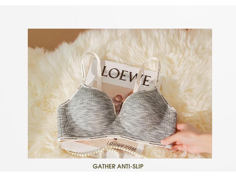 Grenzüberschreitender Damen Push-Up Nahtloser BH: Dick gepolstert, Bügellos, Seitenstütze, Anti-Hänge-Effekt zur Vergrößerung kleiner Brüste