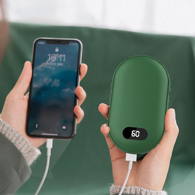 Pebble USB Hand Warmer & Power Bank - Cute and Compact Two-in-One Device