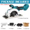 2000W 125mm Brushless Cordless Electric Circular Saw 0- 45° Adjustable Handle Power Tools Woodworking Machine Wood Cutters