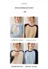 Women's Color Block Cashmere Sweater - Round Neck, Thick Knitwear for Autumn/Winter, Soft and Cozy Pullover