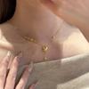 Classic Glossy Ruyi Lock Tassel Collar Chain Circular Water Drop Necklace Exquisite Chinese Style Ping An Joy Jewelry Gift