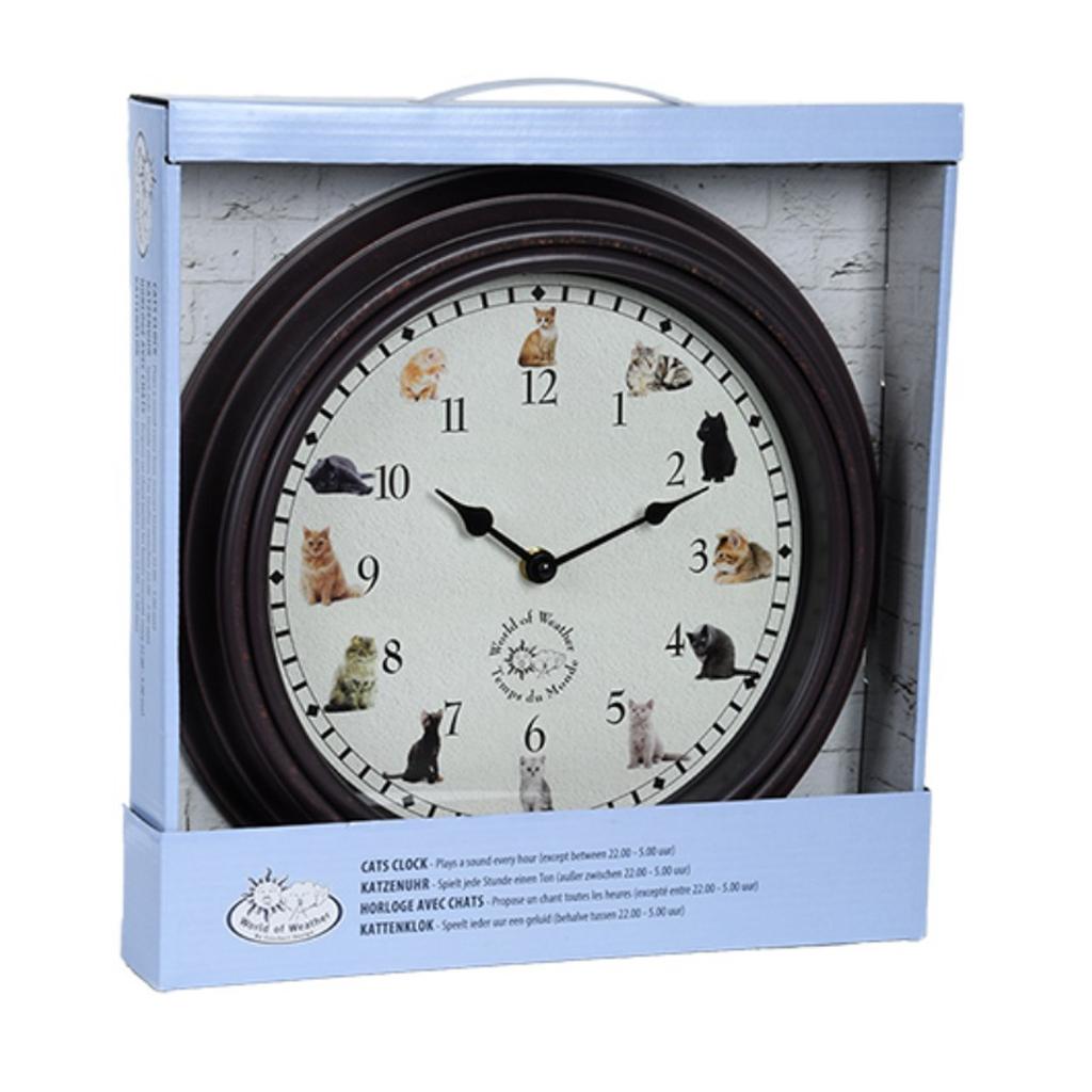 Wall Clock with Cat Sounds