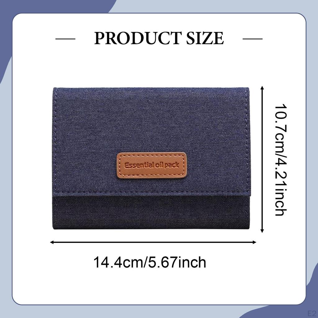 Essential Oil Carrying Bag Purse Denim for Small Accessories Portable Convenient Holds 6